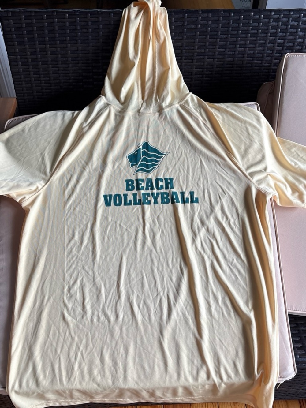 Saint Leo Beach Volleyball Hooded Performance Shirt - Light Yellow
